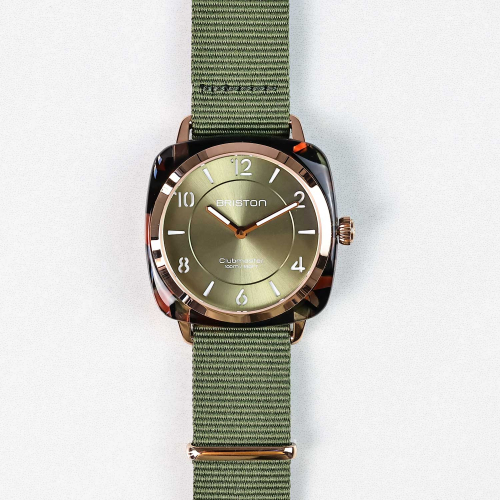 Briston Clubmaster Chic HM - Gold, Olive Green, 36mm Quartz